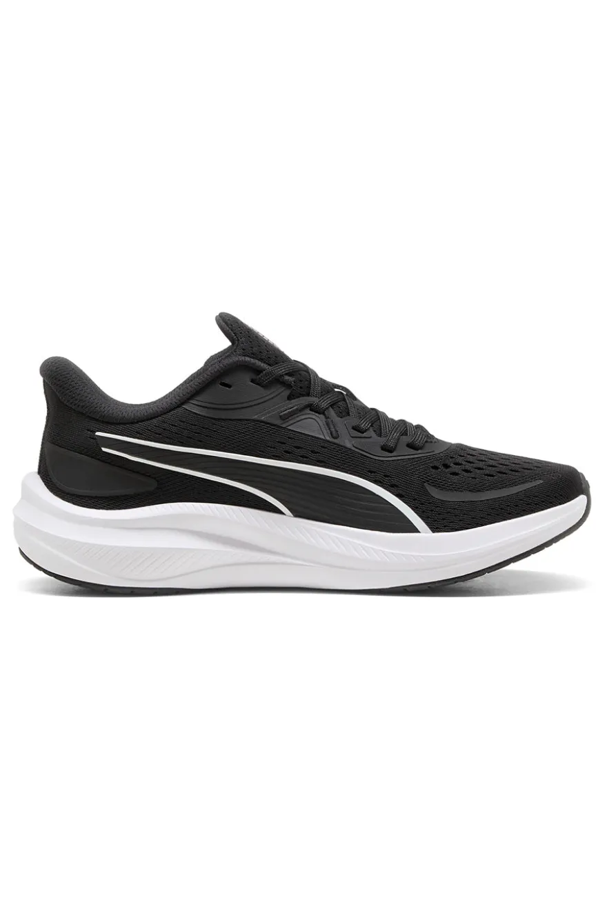 Scarpe running nere in mesh con dettagli rosa Puma Skyrocket Lite 2
