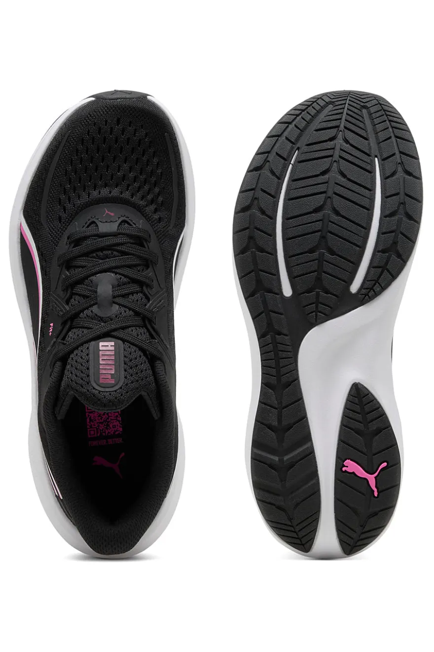 Scarpe running nere in mesh con dettagli rosa Puma Skyrocket Lite 2