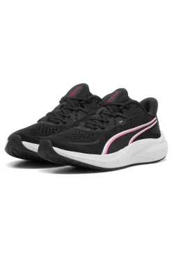 Scarpe running nere in mesh con dettagli rosa Puma Skyrocket Lite 2
