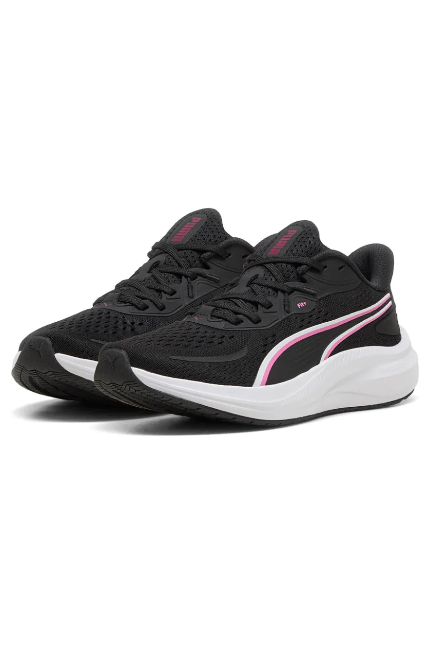 Scarpe running nere in mesh con dettagli rosa Puma Skyrocket Lite 2
