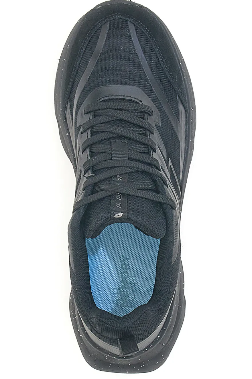 Scarpe running nere total black con suola ammortizzata Lotto Run 60 AMF