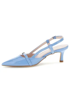 Scarpe slingback azzurre a punta con cinturini Pittarello glam 3790