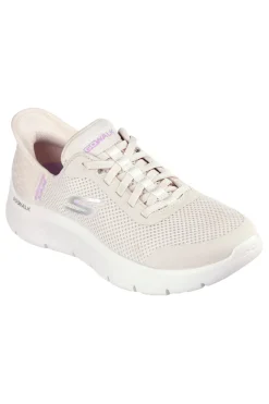 Scarpe slip ins off white in mesh Skechers Go walk flex grand entry