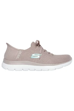 Scarpe slip ins taupe in knit Skechers Summits new daily