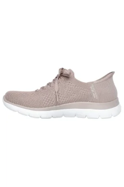 Scarpe slip ins taupe in knit Skechers Summits new daily