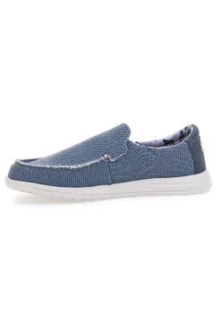 Scarpe slip on blu in tessuto Route 66 RO41817