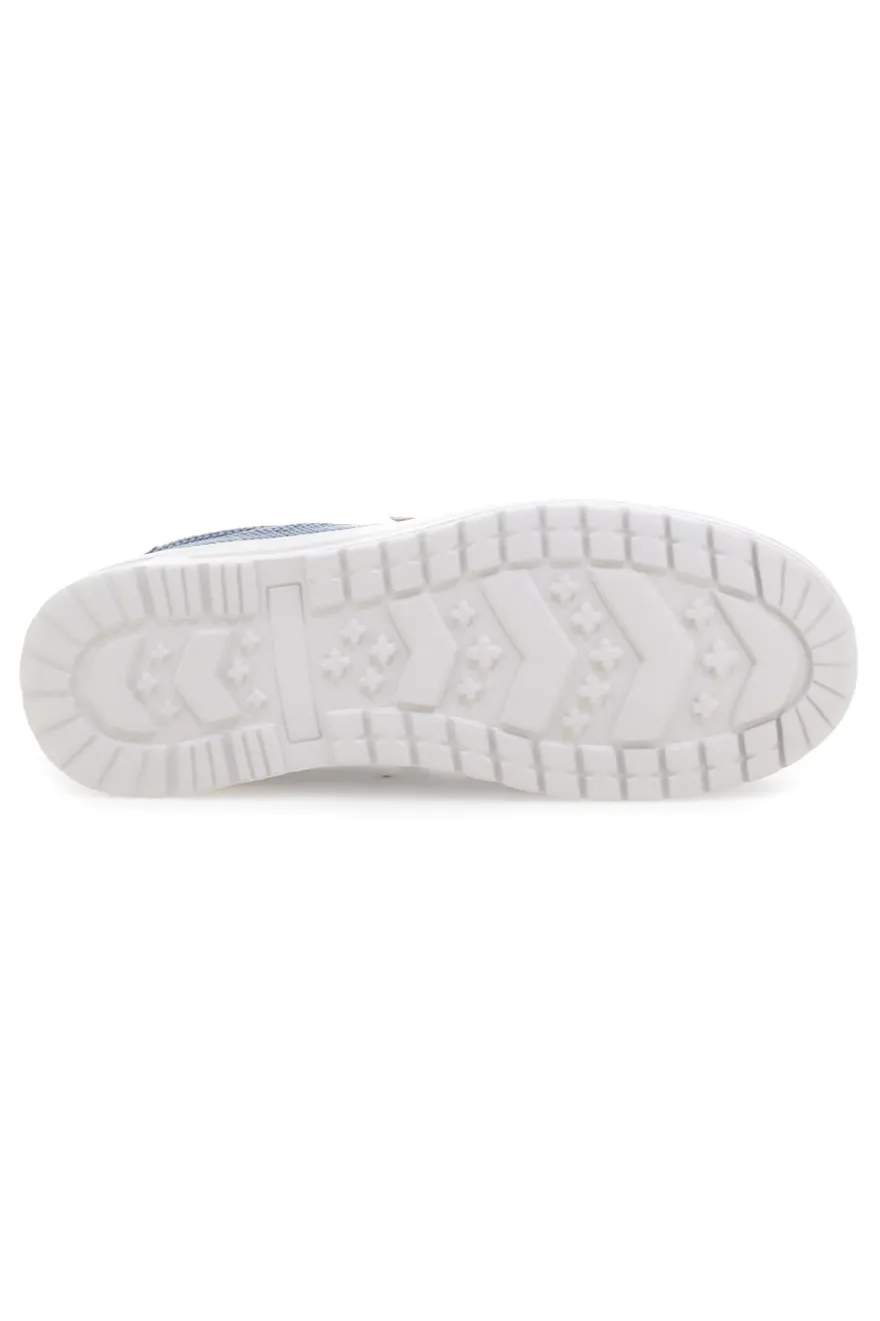 Scarpe slip on blu in tessuto Route 66 RO41817