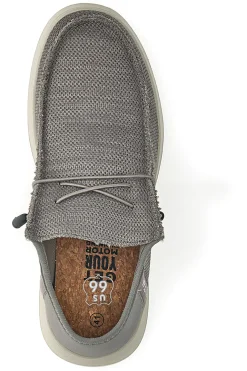 Scarpe slip on grigio in tessuto Route 66 RO51803
