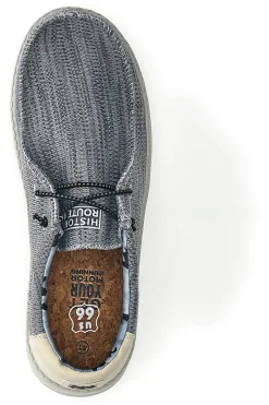Scarpe slip on grigio in tessuto Route 66 RO41815