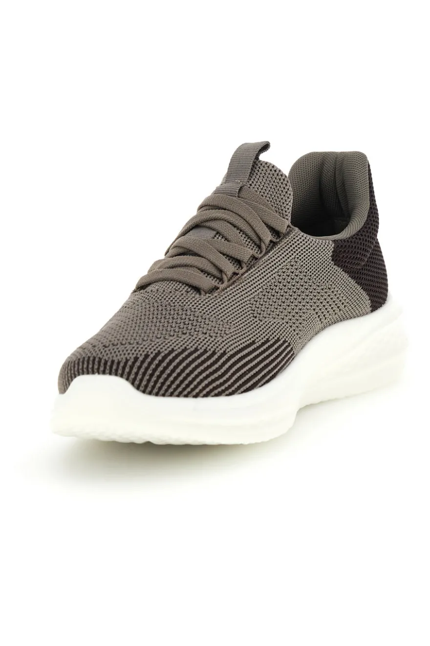 Scarpe slip on marroni in tessuto traspirante con lacci elastici Jerpoint PK6230A