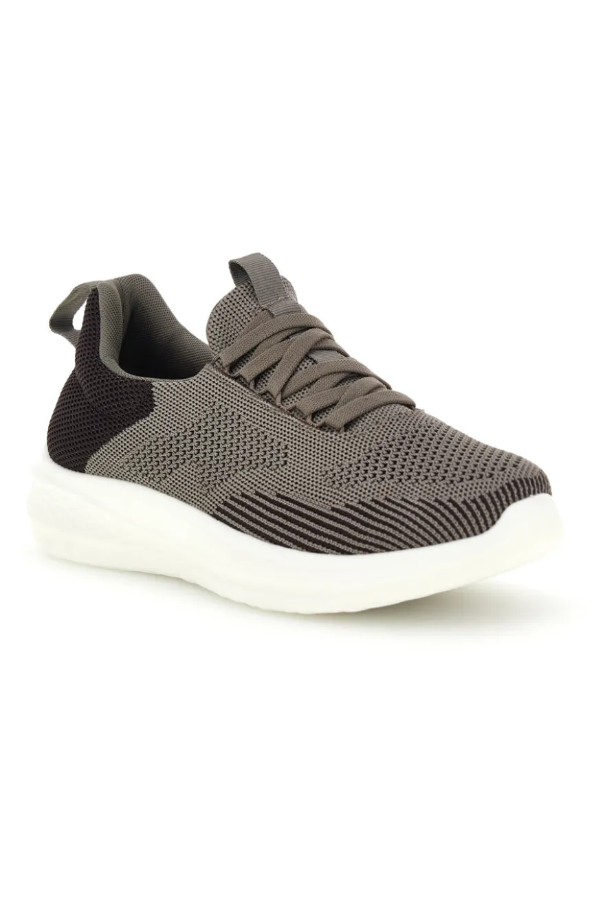 Scarpe slip on marroni in tessuto traspirante con lacci elastici Jerpoint PK6230A