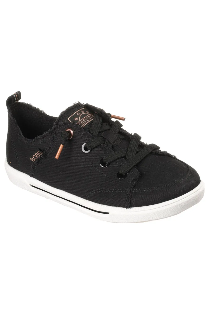 Scarpe slip on nero in canvas Skechers B cute 2.0