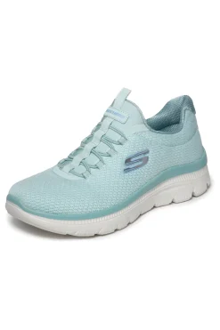Scarpe slip on verde menta in mesh Skechers Summits plus summer haze