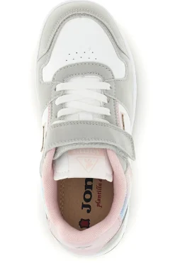 Scarpe sportive bianche e grigie con dettagli rosa Joma Street Jr 2607