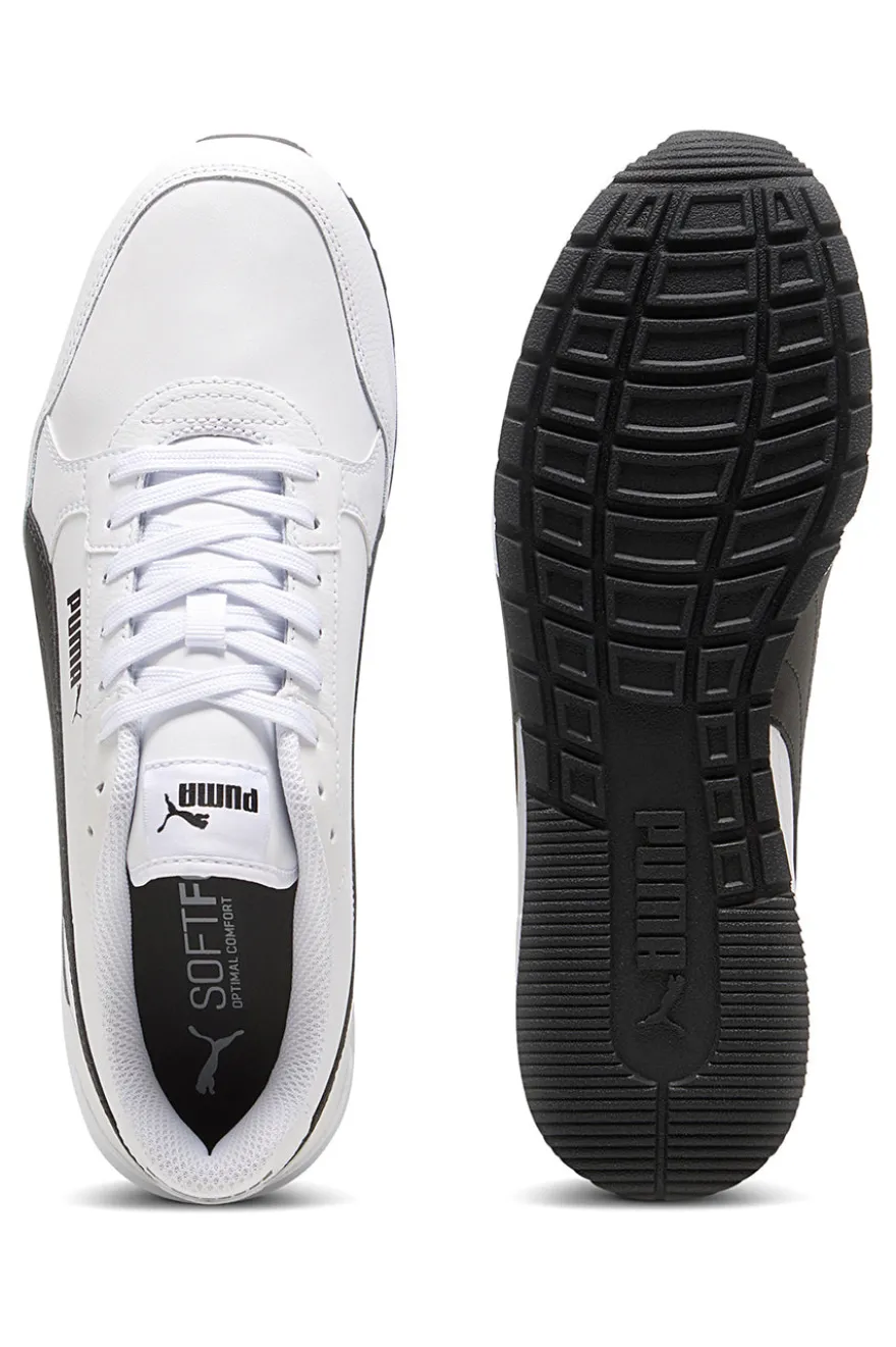 Scarpe sportive bianche in pelle con dettagli neri Puma ST Runner v4 L