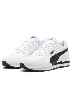 Scarpe sportive bianche in pelle con dettagli neri Puma ST Runner v4 L
