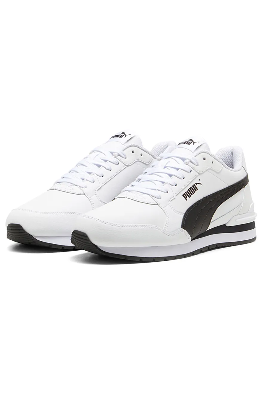 Scarpe sportive bianche in pelle con dettagli neri Puma ST Runner v4 L