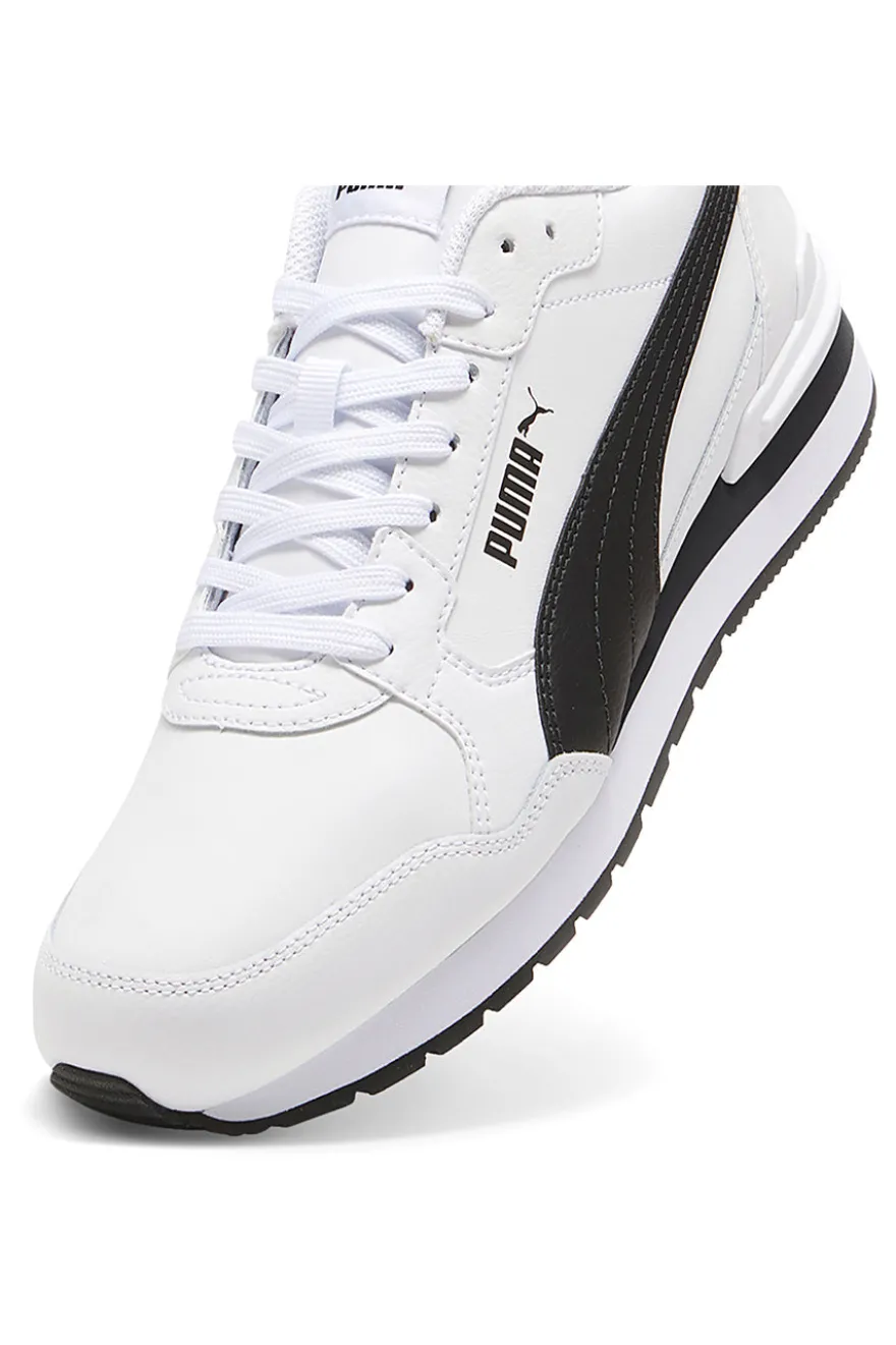 Scarpe sportive bianche in pelle con dettagli neri Puma ST Runner v4 L