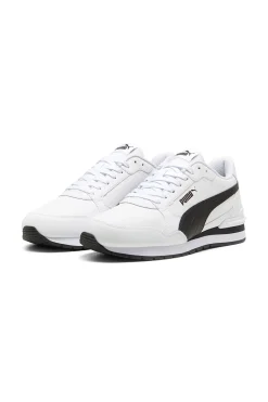 Scarpe sportive bianche in pelle con dettagli neri Puma ST Runner v4 L