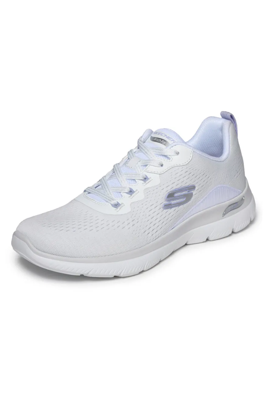 Scarpe sportive bianche in mesh Skechers Arch fit summits daily flow