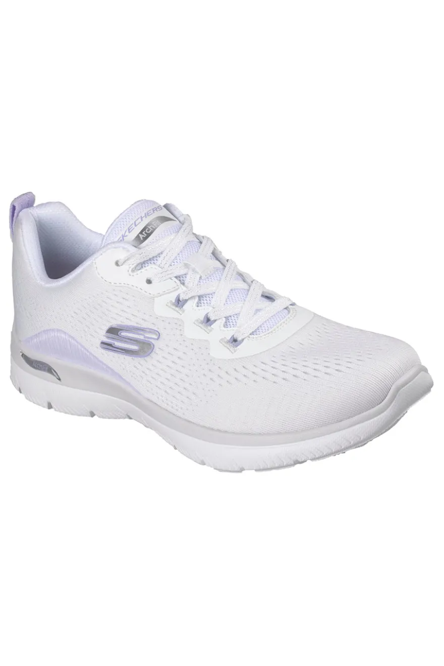 Scarpe sportive bianche in mesh Skechers Arch fit summits daily flow