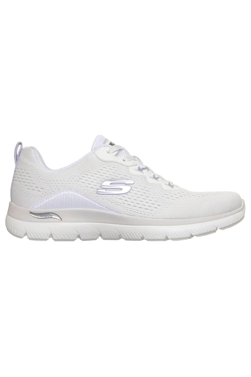 Scarpe sportive bianche in mesh Skechers Arch fit summits daily flow