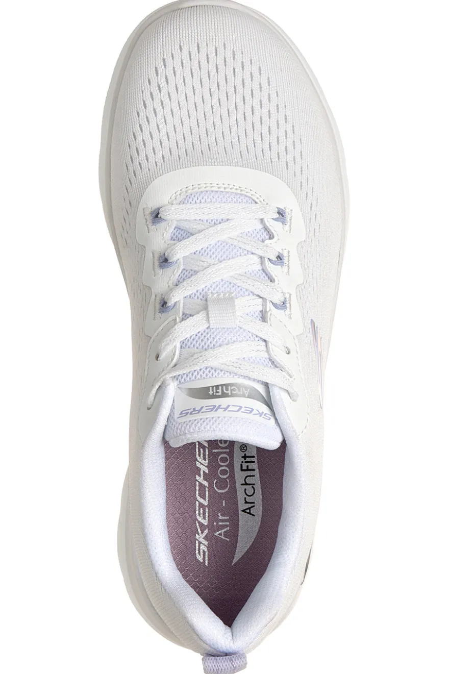 Scarpe sportive bianche in mesh Skechers Arch fit summits daily flow