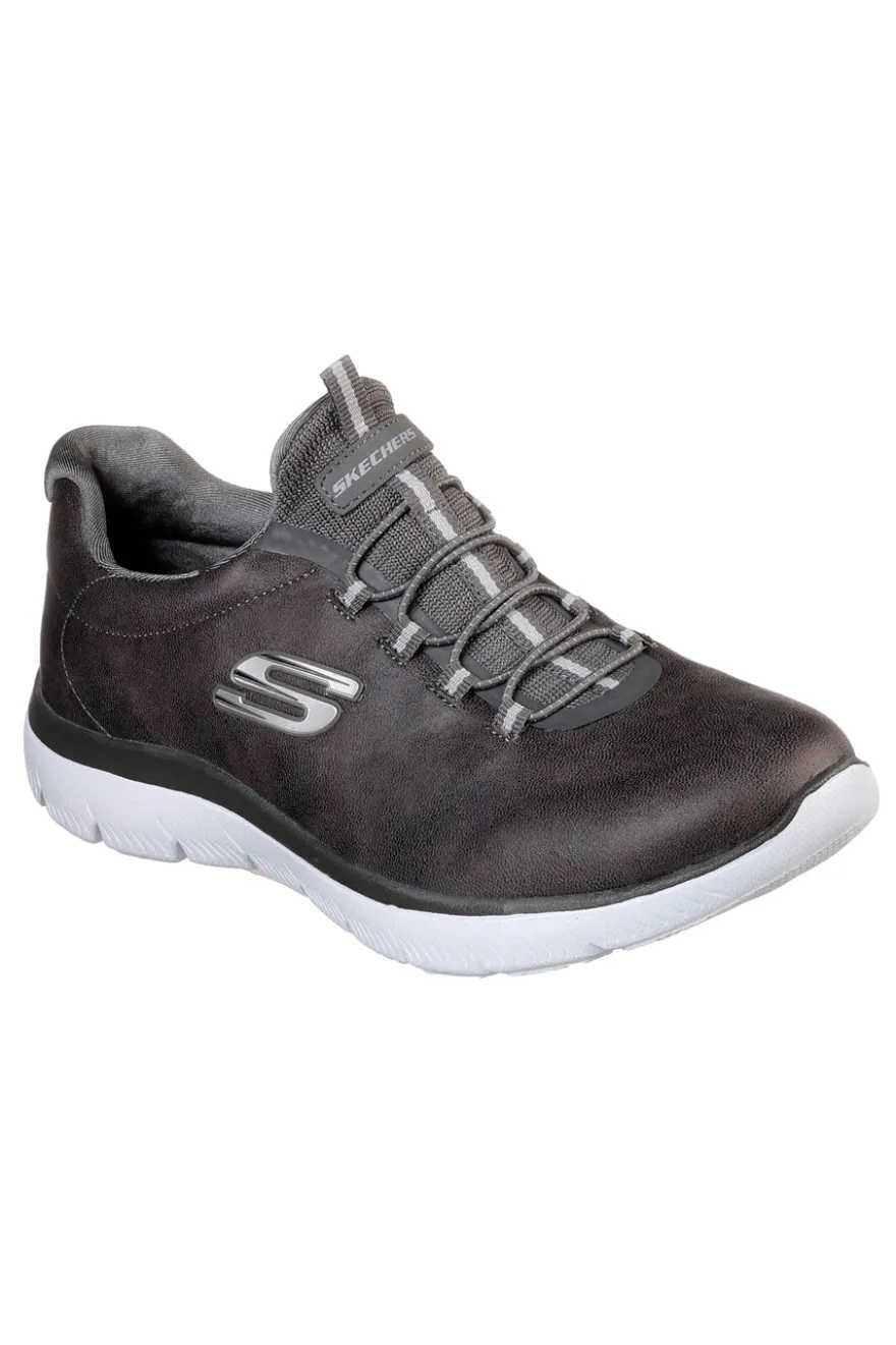Scarpe sportive grigie slip-on leggere Skechers Summits Itz Bazik