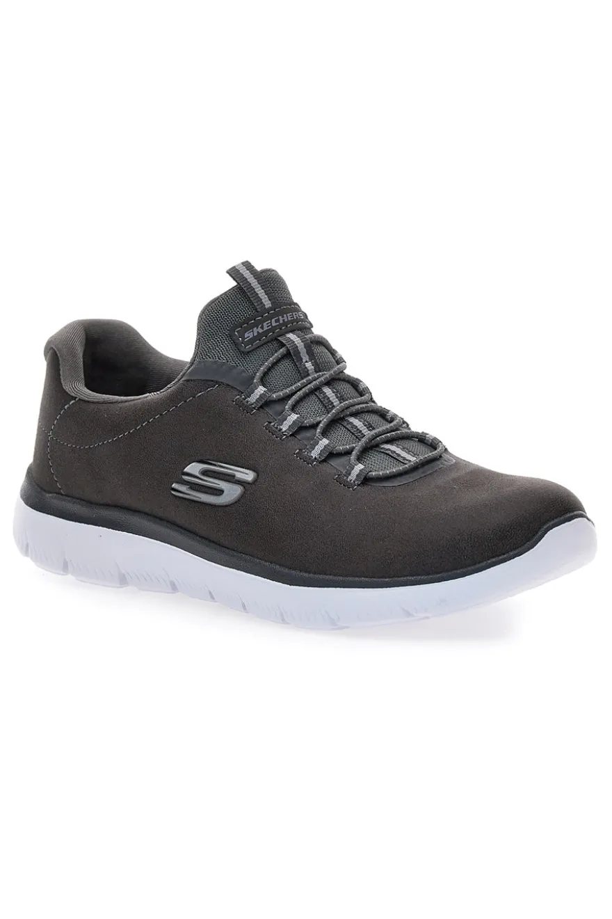Scarpe sportive grigie slip-on leggere Skechers Summits Itz Bazik