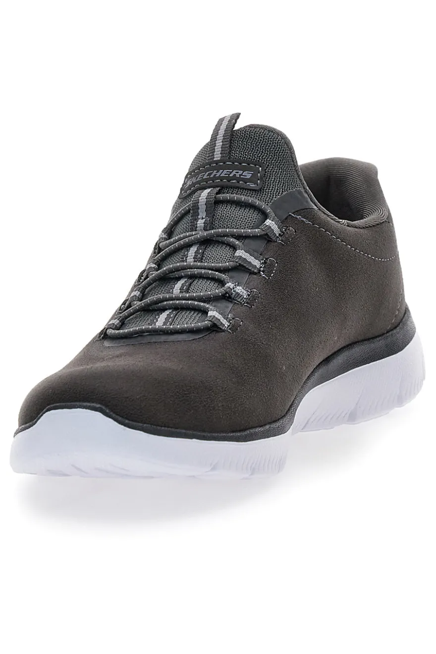 Scarpe sportive grigie slip-on leggere Skechers Summits Itz Bazik