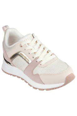 Scarpe sportive naturale e oro con memory foam Skechers Runway Posh Gal
