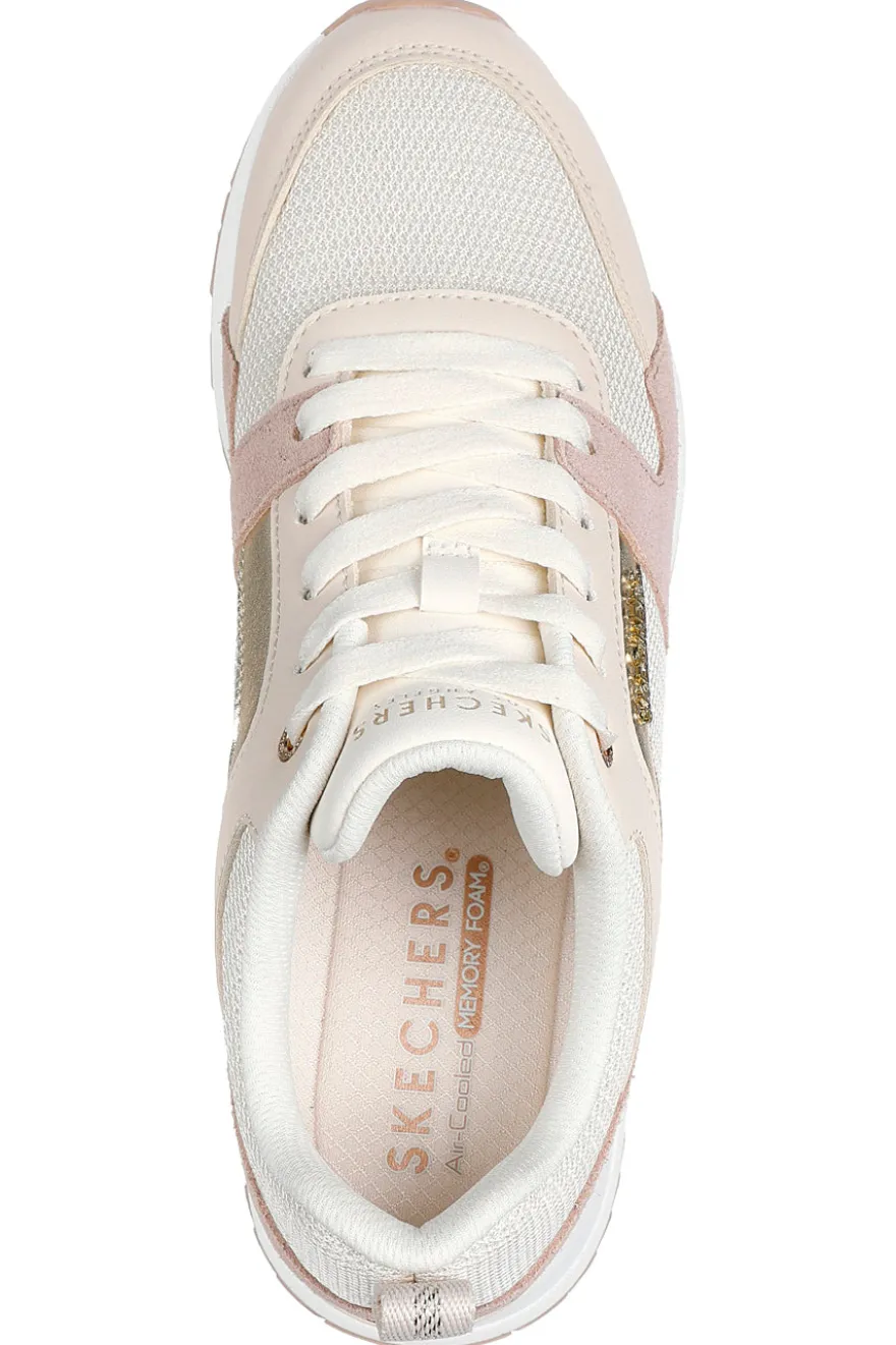 Scarpe sportive naturale e oro con memory foam Skechers Runway Posh Gal