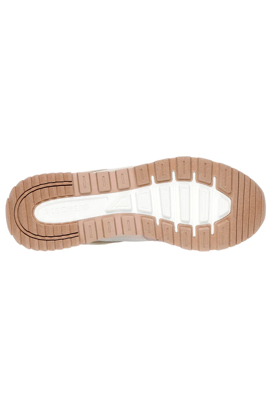 Scarpe sportive naturale e oro con memory foam Skechers Runway Posh Gal