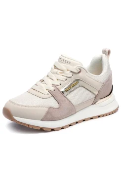 Scarpe sportive naturale e oro con memory foam Skechers Runway Posh Gal