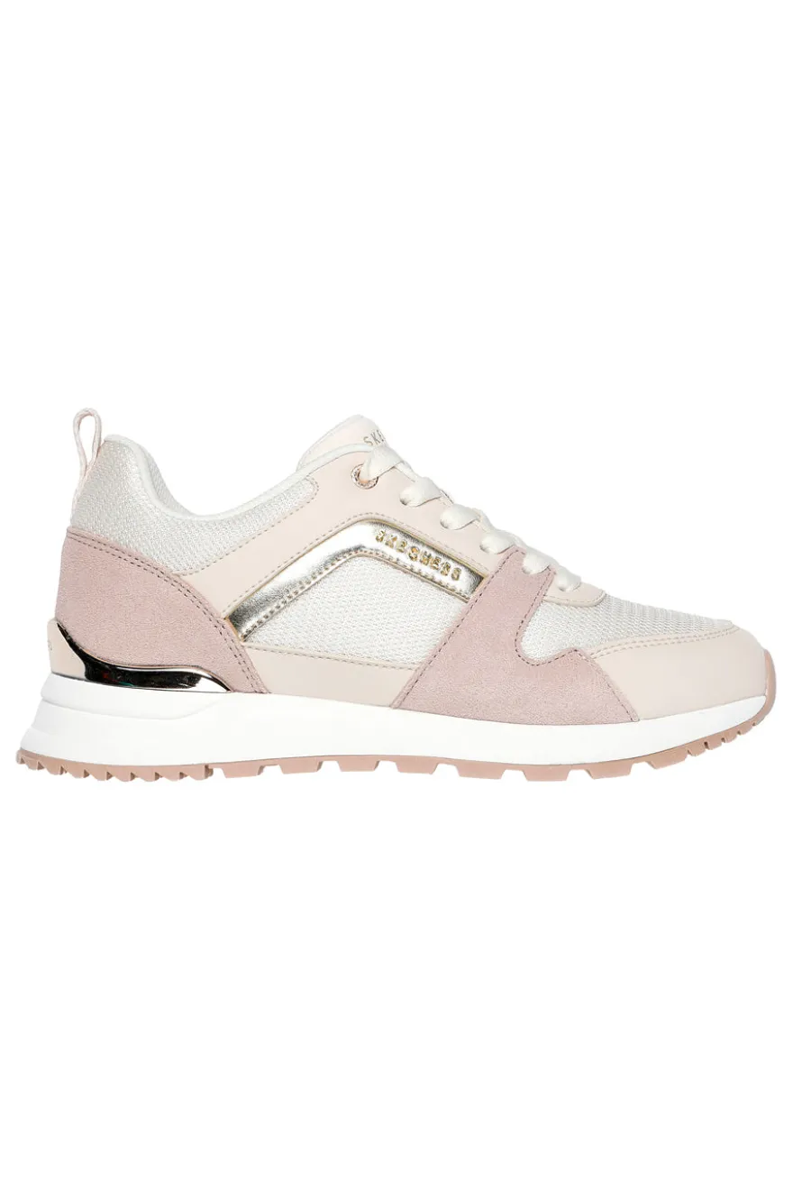 Scarpe sportive naturale e oro con memory foam Skechers Runway Posh Gal