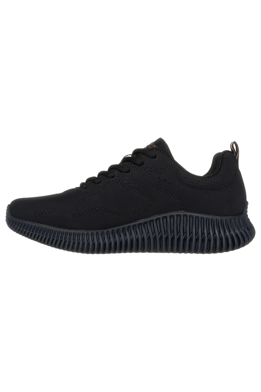 Scarpe sportive nere leggere con suola scolpita Skechers Bobs Geo How Marvelous