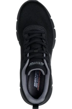 Scarpe sportive nere traspiranti con suola flessibile Skechers Bobs B Flex Icy Edge