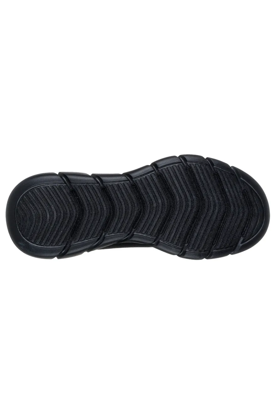 Scarpe sportive nere traspiranti con suola flessibile Skechers Bobs B Flex Icy Edge