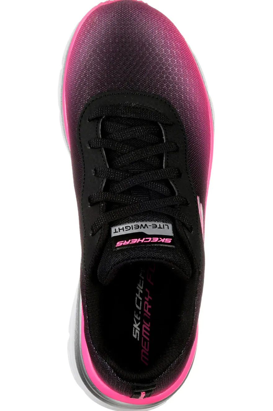 Scarpe sportive nero e rosa con memory foam Skechers Fashion Fit Build Up