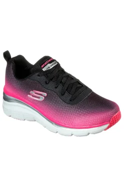 Scarpe sportive nero e rosa con memory foam Skechers Fashion Fit Build Up