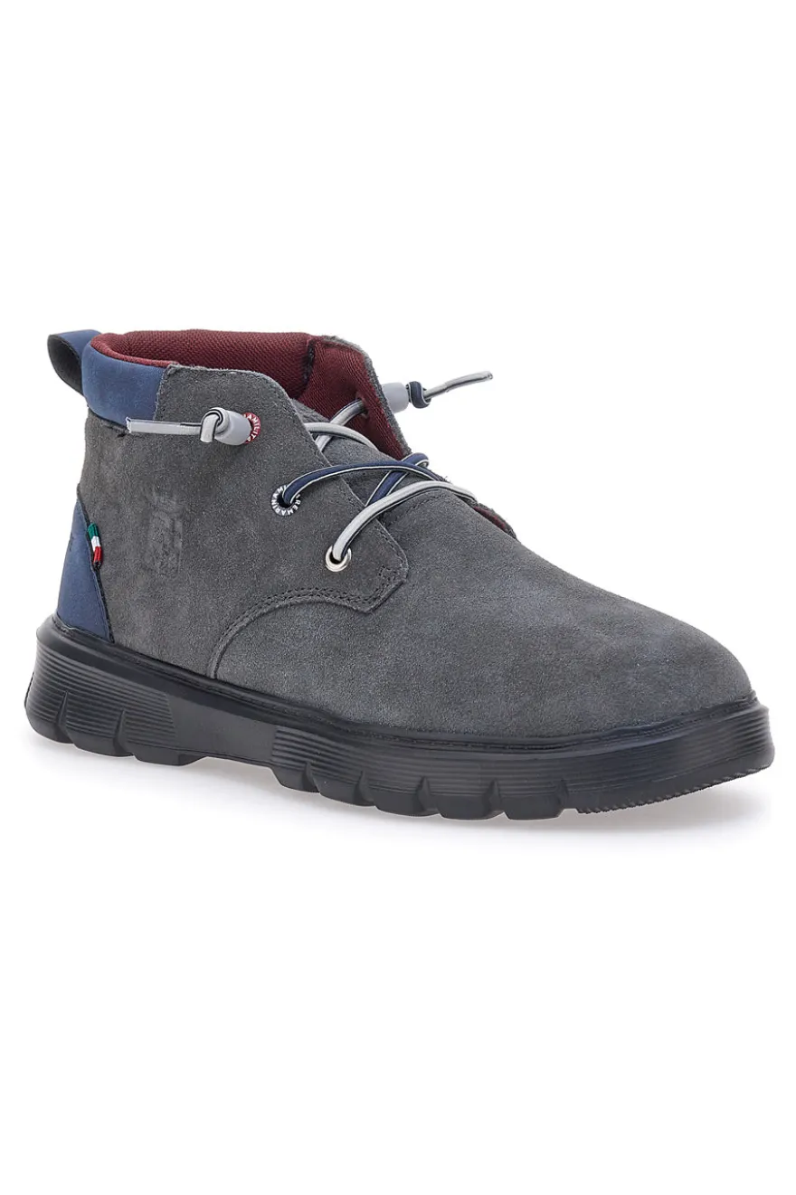 Scarpe Stringate Alte Grigie Marina Militare 982
