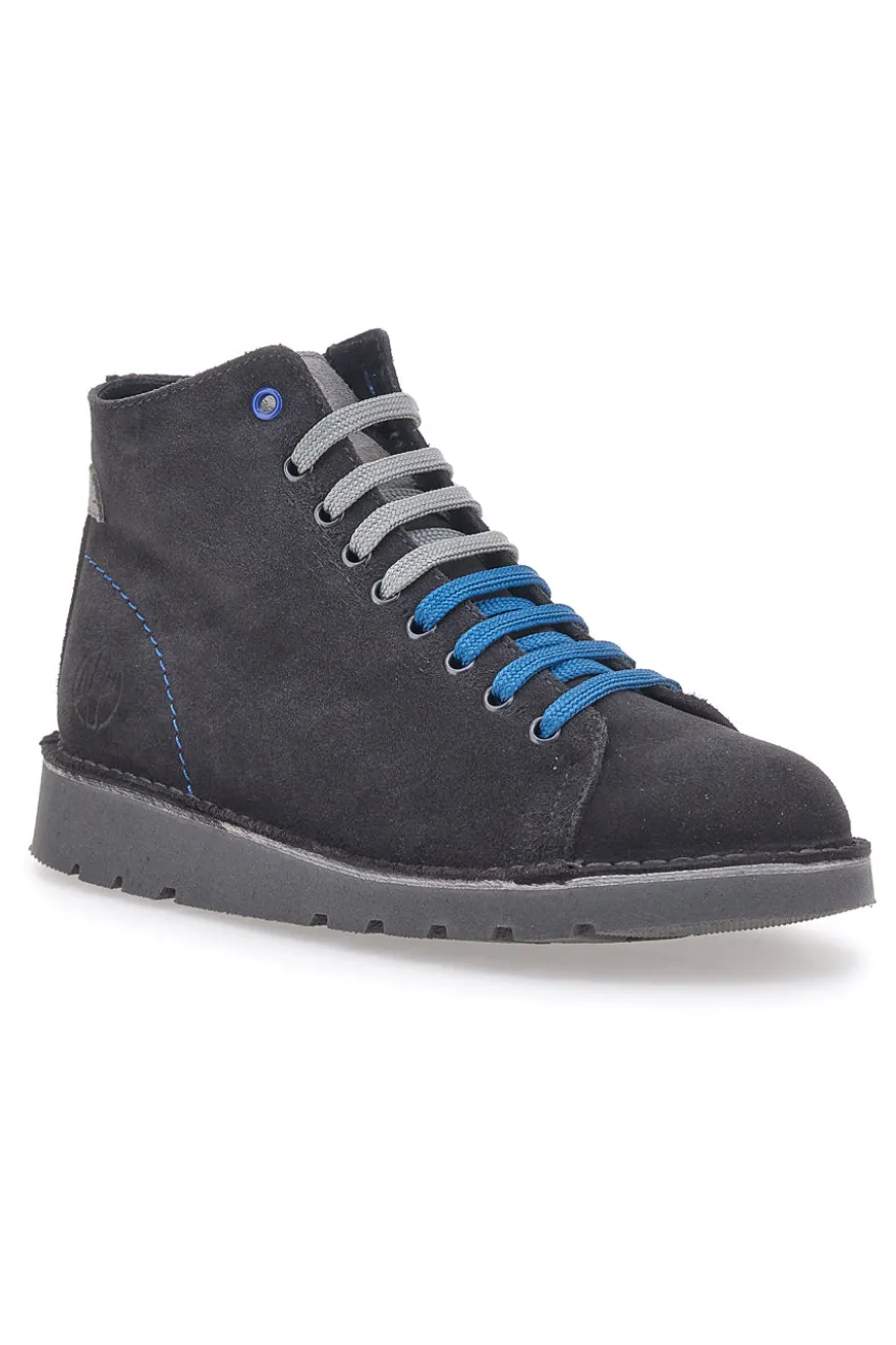 Scarpe Stringate Alte Grigie In Pelle Scamosciata Pittarello Tierra 1280