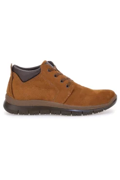 Scarpe Stringate Alte Marroni In Vera Pelle Imac 652250