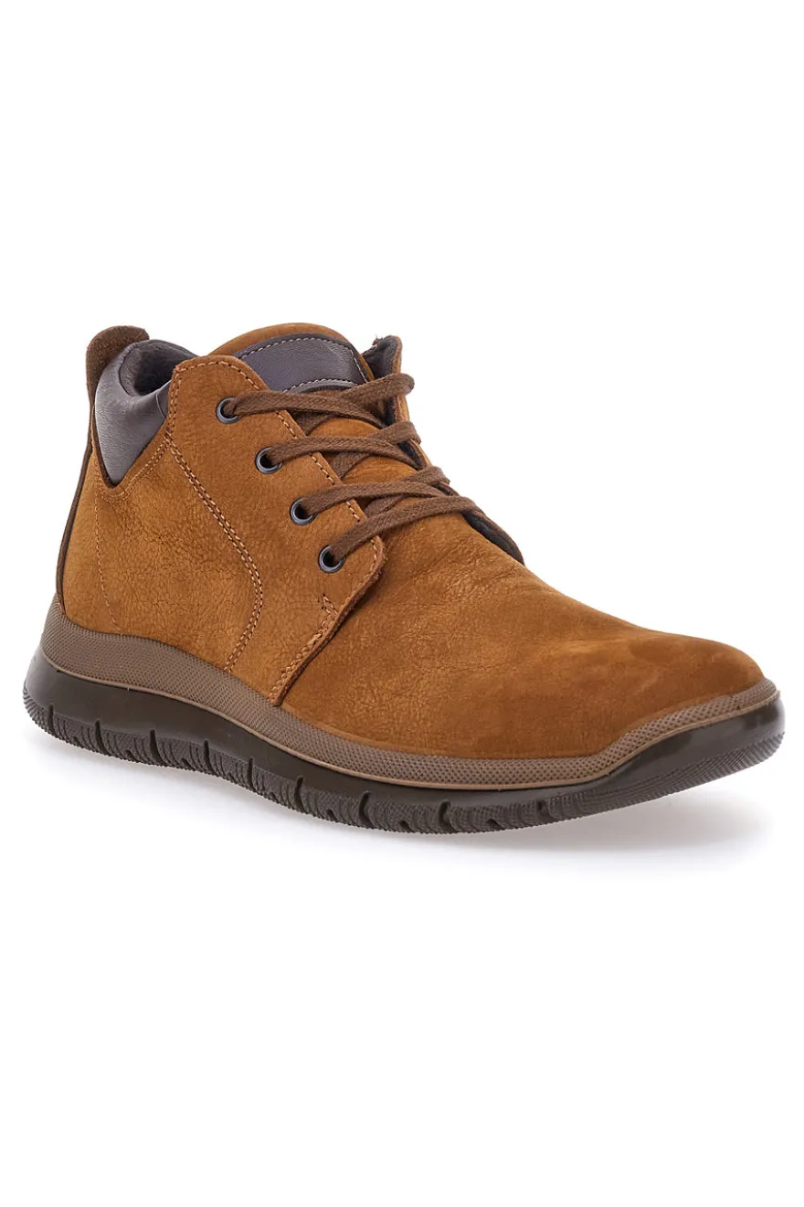 Scarpe Stringate Alte Marroni In Vera Pelle Imac 652250