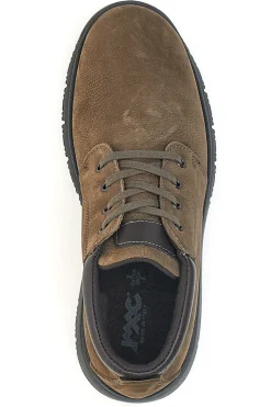 Scarpe Stringate Alte Marrone Fango In Vera Pelle Imac 652250