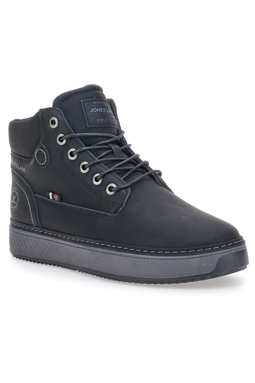 Scarpe Stringate Alte Nere Jhoes Land 324130