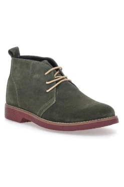 Scarpe Stringate Alte Verdi In Pelle Scamosciata Pittarello Class 322