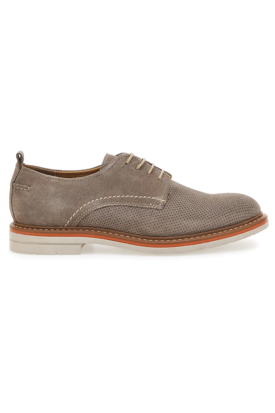 Scarpe Stringate Beige In Vera Pelle Pittarello Active 2401