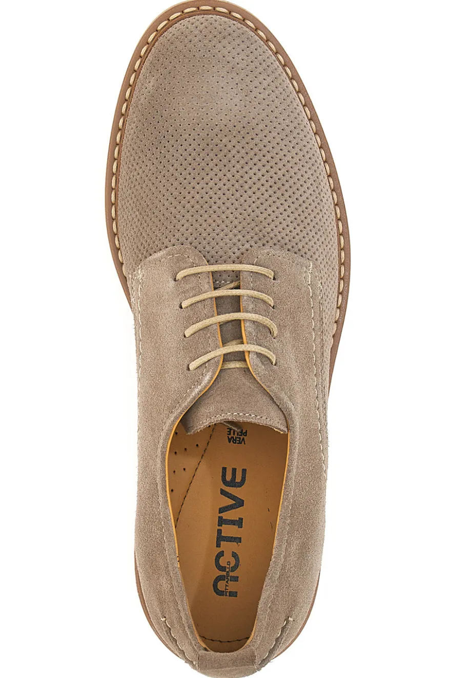 Scarpe Stringate Beige In Vera Pelle Pittarello Active 2401