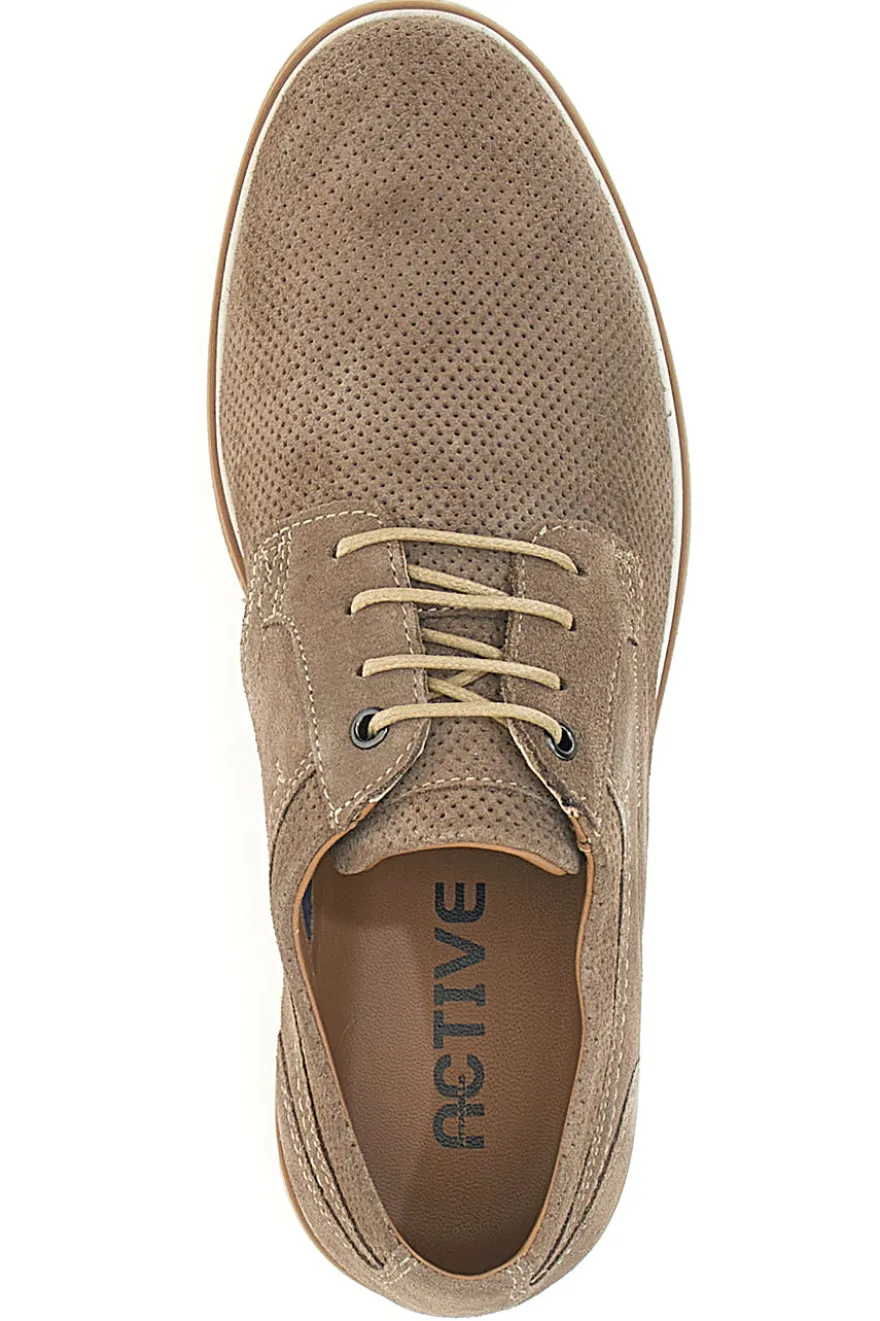 Scarpe Stringate Beige In Pelle Pittarello Active 2422